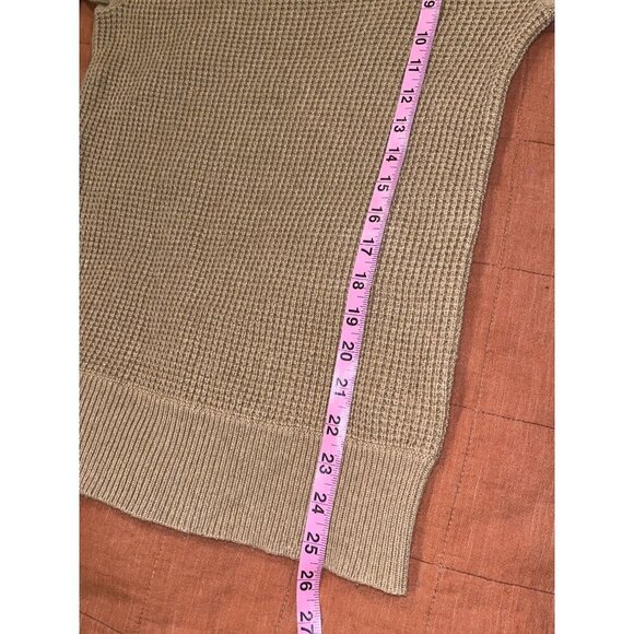 J.Crew Brown Waffle Knit Merino Wool Round Neck Pullover Sweater Women's Size S - Picture 6 of 8